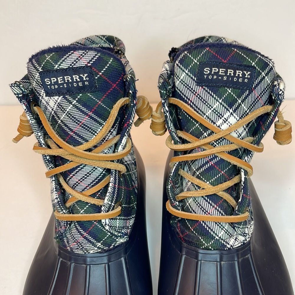 SPERRY Syren Gulf Duck Boot Plaid 7.5_5